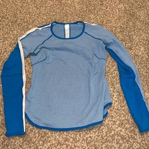 Reversible Blue and white striped Lulu long sleeve